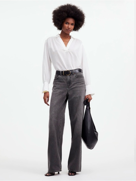 Madewell Denim - Madewell Petite Superwide-Leg Jeans in Kingswood Wash Size 29P